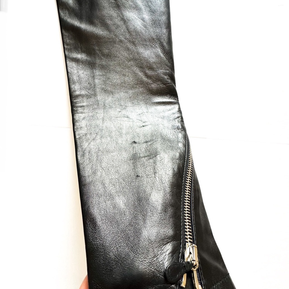 Alexander McQueen Black Leather Full Zipper Runway Trousers 2008 42/M - Picture 10 of 16